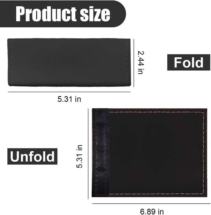 LHDOS 2PCS Car Grab Handle Cover, Anti-Scratch Auto Inner Front Rear Door Pull Handle Cover, PU Leather Door Grip Gloves Protector Auto Interior Decoration Accessories for Car, Truck, SUV (Black) - Image 2